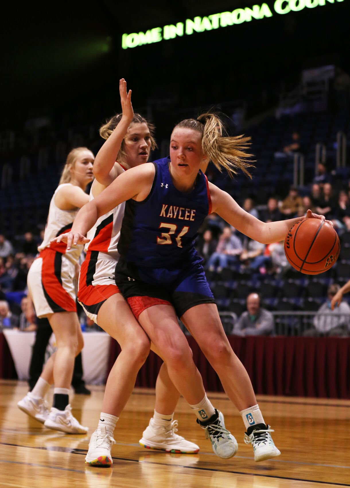 Sierra Kilts rolls around a Burlington defender
